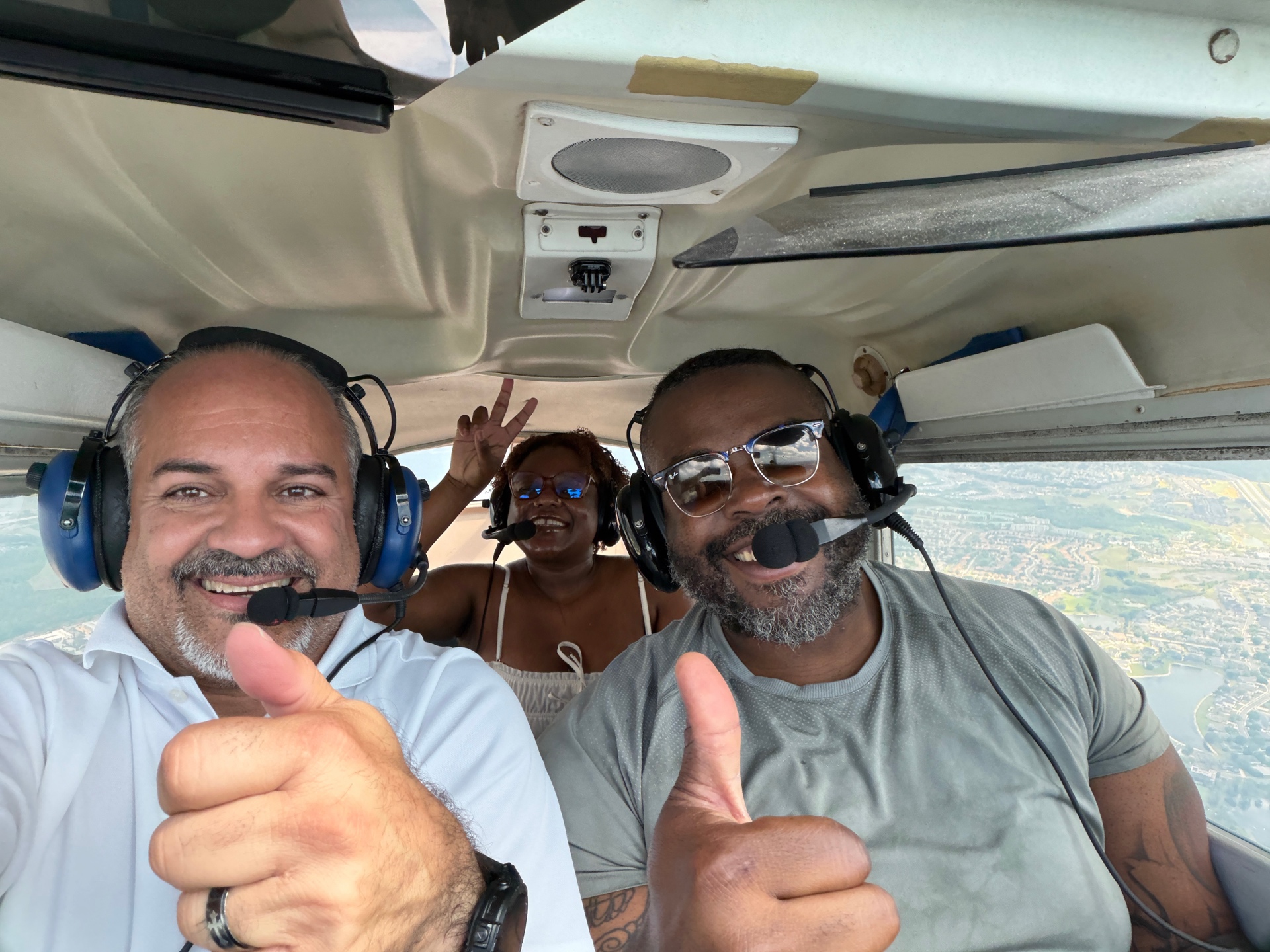 Marcus & Janelle on a Sunset Flight